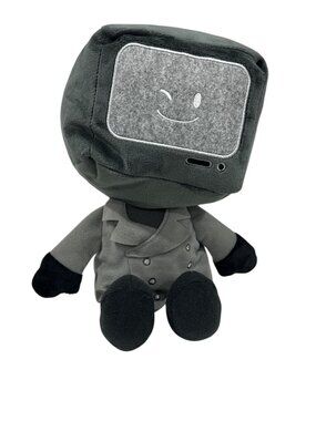 Skibidi Toilet Plush TV Head Black & Gray Soft Stuffed Toy 10 Inches